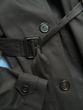 Saint Laurent Black Cotton Trench Coat 6