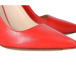 Prada Neon Pink Saffiano Leather Pointed-Toe Pumps 8
