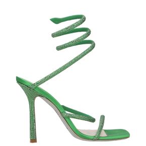 Rene Caovilla Cleo Crystal-embellished Satin Sandals 3