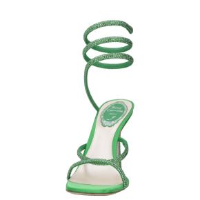 Rene Caovilla Cleo Crystal-embellished Satin Sandals 5