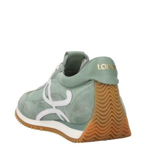 Loewe Flow Runner in Suede & Nylon Light Green Low Top Trainers 3