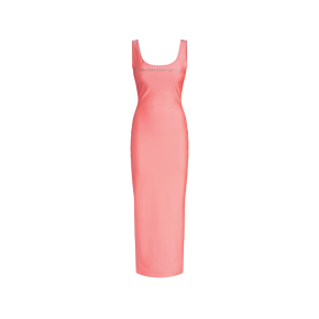 Alexander Wang Crystal Logo Maxi Dress in Stretch Athletic Blend 7