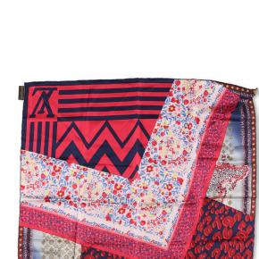 Louis Vuitton Red Printed Tresor Silk Square Scarf 3