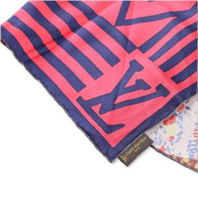 Louis Vuitton Red Printed Tresor Silk Square Scarf 9