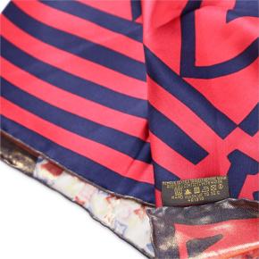 Louis Vuitton Red Printed Tresor Silk Square Scarf 6