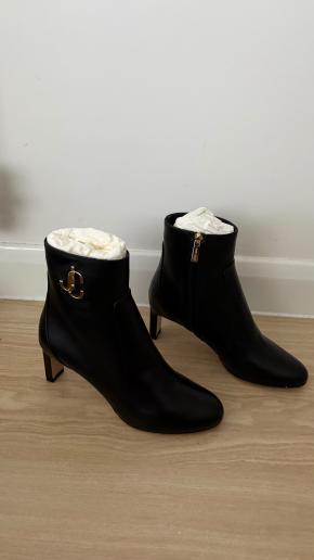 Jimmy Choo Black Leather Minori 65  JC Ankle Boots 2