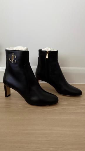 Jimmy Choo Black Leather Minori 65  JC Ankle Boots 3
