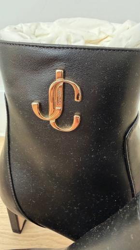 Jimmy Choo Black Leather Minori 65  JC Ankle Boots 16