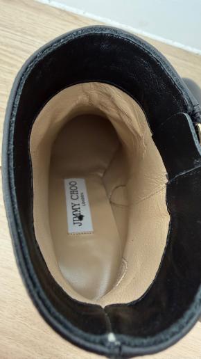 Jimmy Choo Black Leather Minori 65  JC Ankle Boots 12