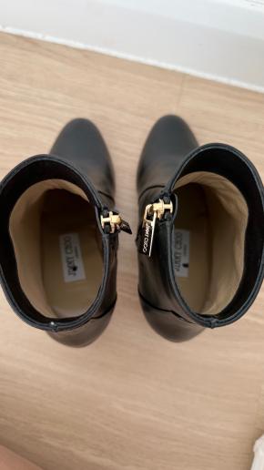 Jimmy Choo Black Leather Minori 65  JC Ankle Boots 14