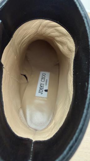 Jimmy Choo Black Leather Minori 65  JC Ankle Boots 9