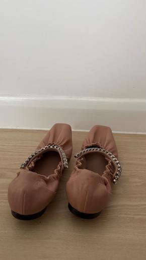 Jimmy Choo Pink Milan Crystal Strap Ballet Flats 2