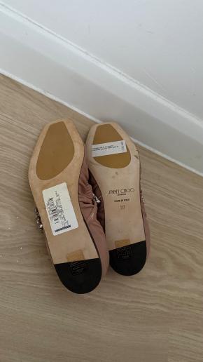 Jimmy Choo Pink Milan Crystal Strap Ballet Flats 4