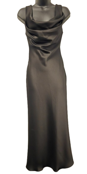 Rasario Black Cowl Neck Maxi Dress 2