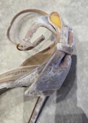 Valentino Blush Velvet Heeled Sandals 9