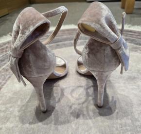 Valentino Blush Velvet Heeled Sandals 10