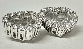 Chopard White Gold Happy Diamond Heart Earrings 8