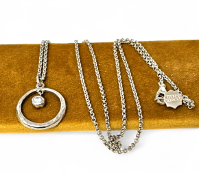 Dower And Hall Silver And White Sapphire Pendant 4