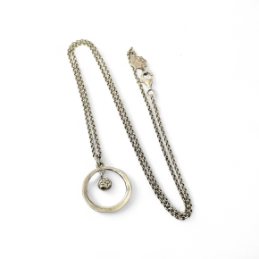 Dower And Hall Silver And White Sapphire Pendant 5