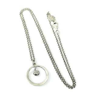 Dower And Hall Silver And White Sapphire Pendant 3