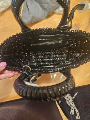 Balenciaga Black High Shine Mini Tote 4