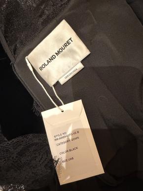 Roland Mouret Black Velvet Lace Detail Gown 2026 6