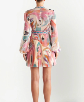 Etro Paisley-Print V-Neck Minidress 2