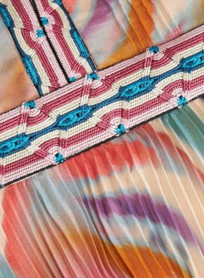 Etro Paisley-Print V-Neck Minidress 5