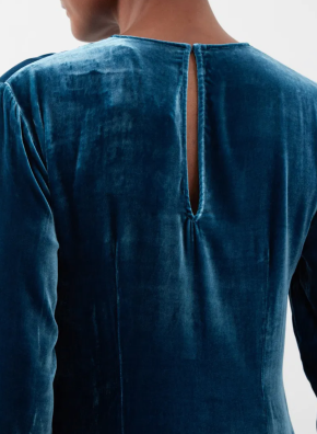 Asceno Jodie Velvet Midi Dress 5