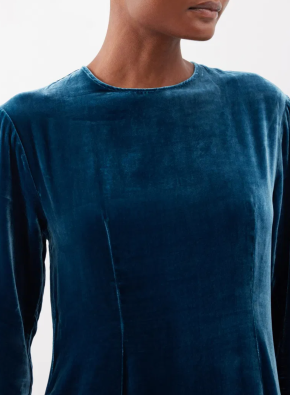 Asceno Jodie Velvet Midi Dress 4