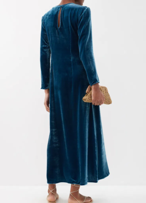 Asceno Jodie Velvet Midi Dress 3