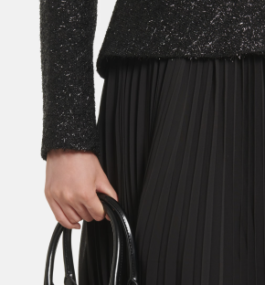 Self Portrait Faux-pearl Button Midi Dress in Boucle 6