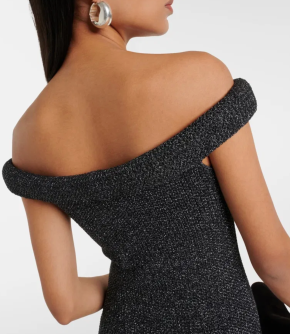 Toteme Off-Shoulder Knit Maxi Dress 6