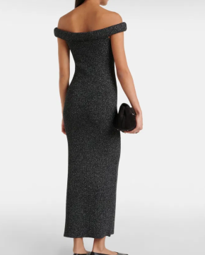Toteme Off-Shoulder Knit Maxi Dress 2