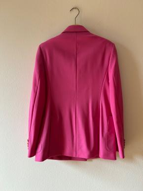 MaxMara Pink Double Breasted Mohair Blend Wool Blazer 7