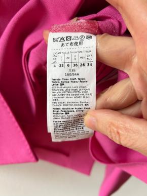 MaxMara Pink Double Breasted Mohair Blend Wool Blazer 8