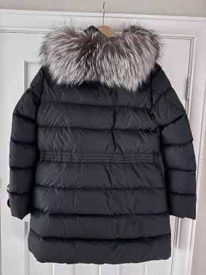 Moncler Black Fur Hooded Coat 2