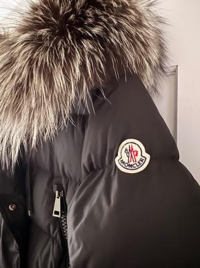 Moncler Black Fur Hooded Coat 4