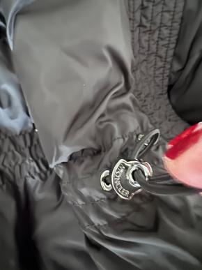 Moncler Black Fur Hooded Coat 11