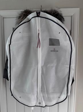 Moncler Black Fur Hooded Coat 10