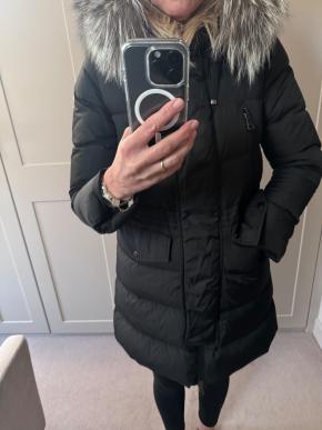 Moncler Black Fur Hooded Coat 3