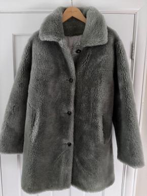 Yves Salomon Meteo Wool CoatGrey/Green 2