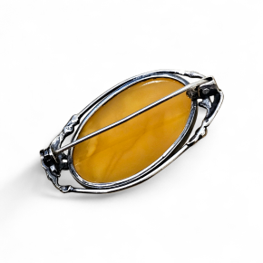 Georg Jensen Amber Art Deco Brooch 2