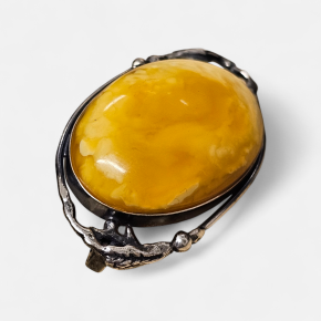 Georg Jensen Amber Art Deco Brooch 3