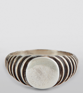 Maor Lira Sterling Silver Signet Ring Size 9 4