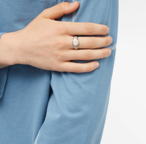 Maor Lira Sterling Silver Signet Ring Size 9 5