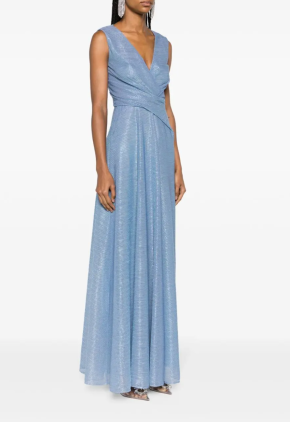 Talbot Runhof Draped Voile Maxi Dress 2