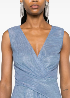 Talbot Runhof Draped Voile Maxi Dress 4