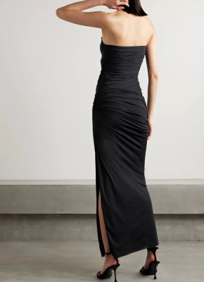 Christopher Esber Encompassed Strapless Ruched Jersey Maxi Dress 3