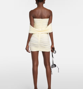 Magda Butrym Draped Off-Shoulder Minidress 3